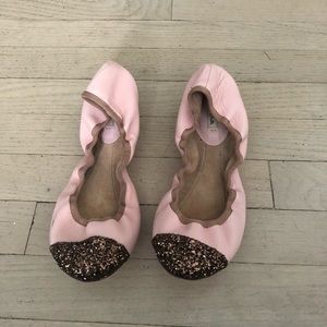 Massimo Dutti Glitter Flats- Size 39